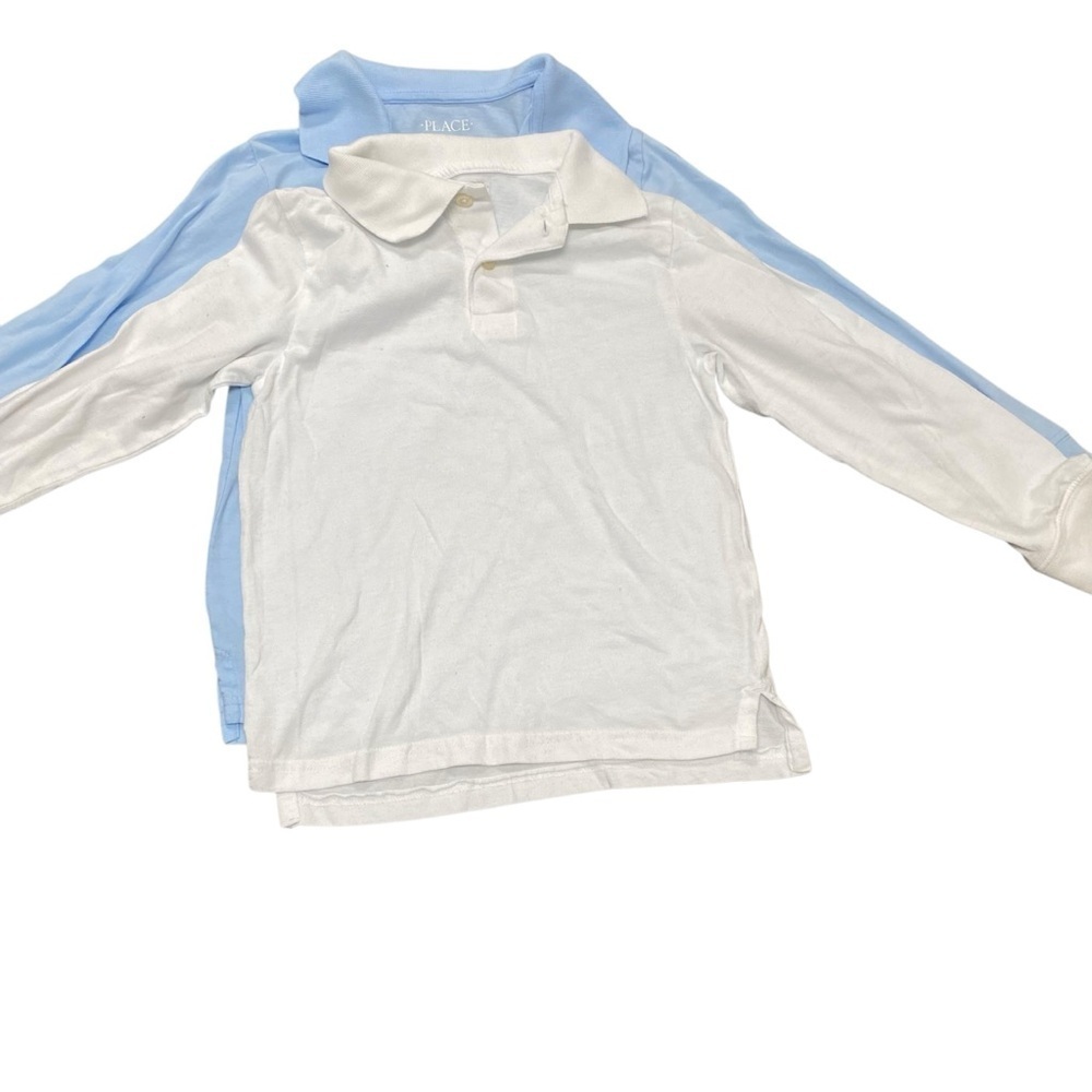 Boys Place Collared Shirts White and sky blue Bundle of 2 Size S/P (5-6) - Picture 5 of 7